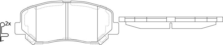 Тормозные колодки BP25000* SB NAGAMOCHI  Тормозные колодки BP25000* SB NAGAMOCHI