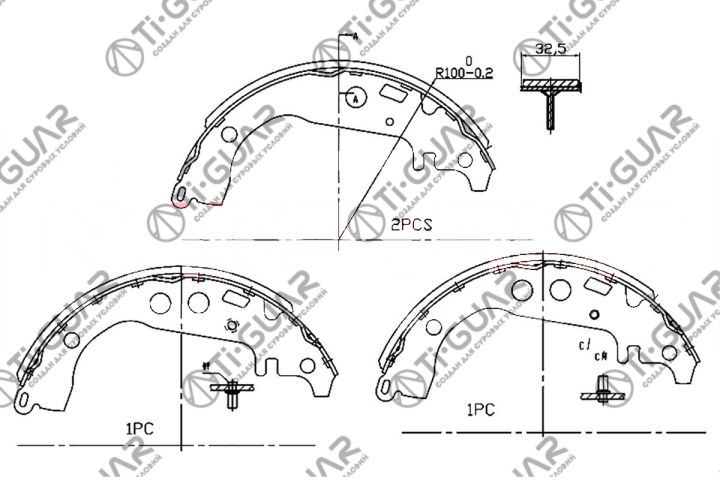 Тормозные колодки TG-D1079/FN2342* Ti·GUAR